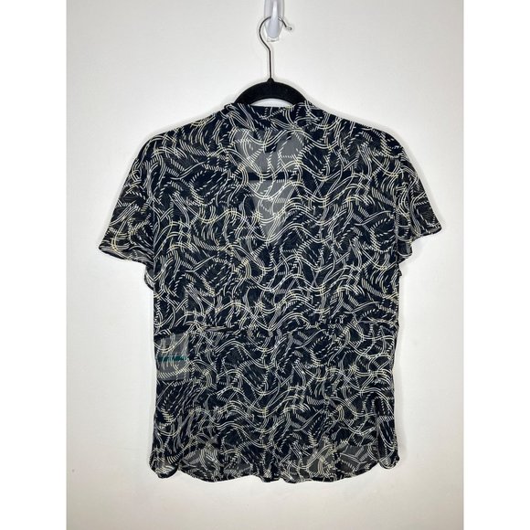 NEW jones wear black blouse front tie button front size 16 - Picture 4 of 4